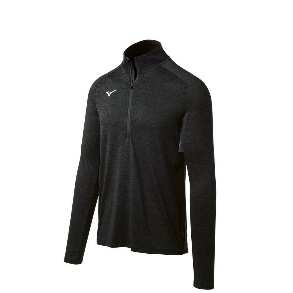 Mizuno Men's Alpha 1/2 Zip Pullover Black (530054-HDL)